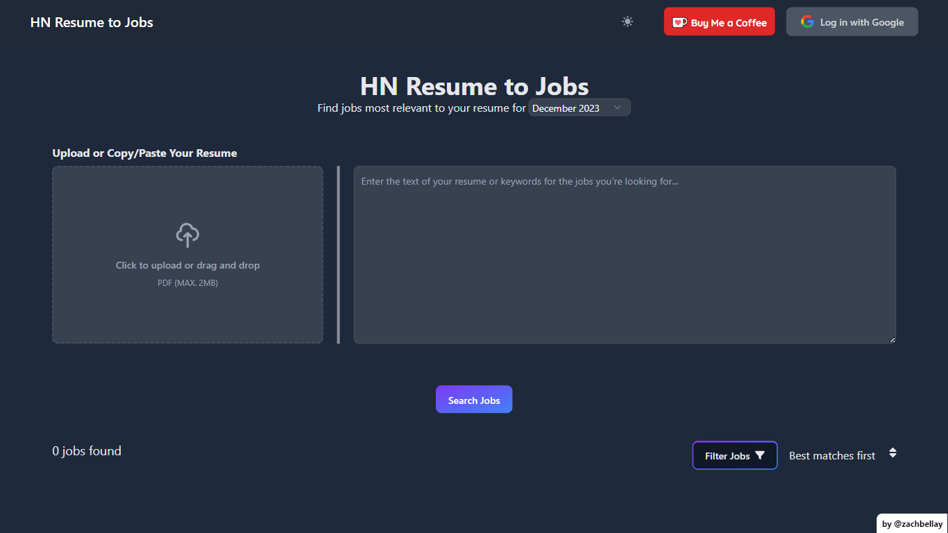HN Resume to Jobs - Build Resume}